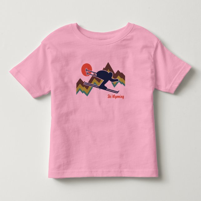 Camiseta Infantil Ski Wyoming (Frente)