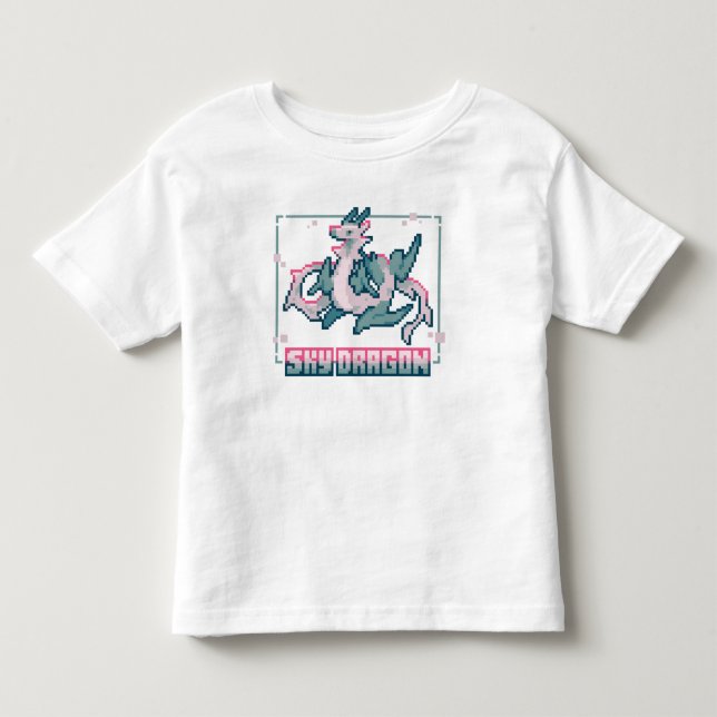 Camiseta Infantil Sky Dragon Pixel art (Frente)
