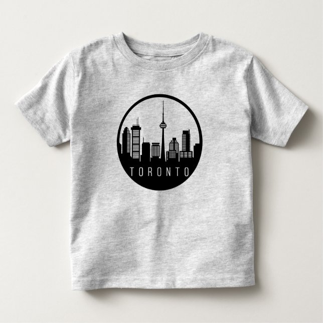 Camiseta Infantil Skyline Cidade de Toronto (Frente)