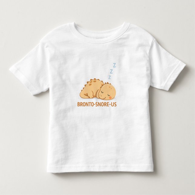 Camiseta Infantil Sleeping Dinosaur – Cozy Dino Café Illustration (Frente)