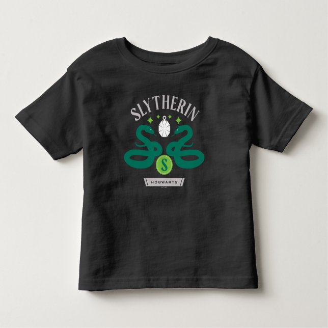 Camiseta Infantil SLYTHERIN™ House Double Snake Locket Graphic (Frente)