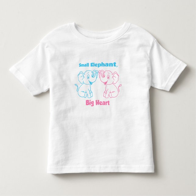 Camiseta Infantil Small Elephant, Big Heart – Cute Kids T-Shirt (Frente)