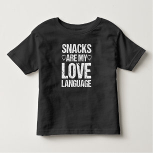 Camiseta Infantil Snacks São Minha Língua De Amor, Lanches