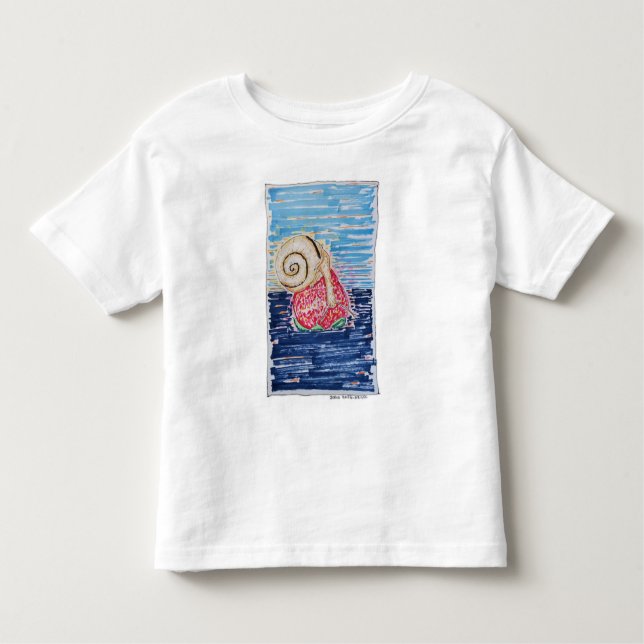 Camiseta Infantil Snail on the Strawberry (Frente)