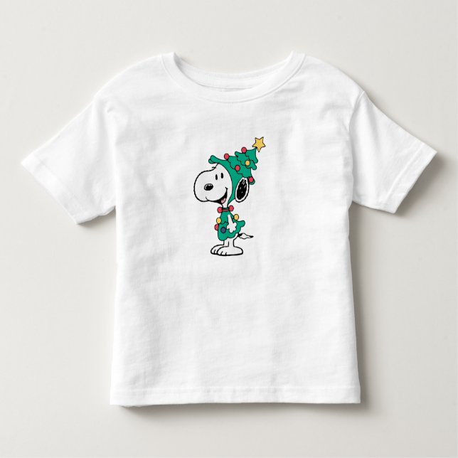 Camiseta Infantil snoopy christmas trees  (Frente)