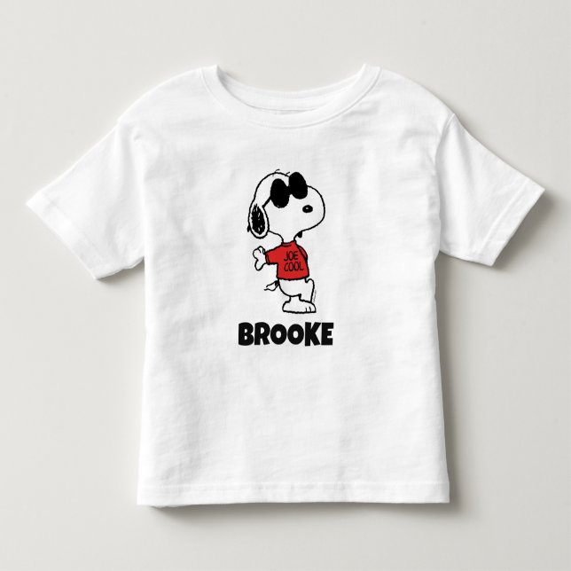 Camiseta Infantil Snoopy "Joe Cool" em Pé (Frente)
