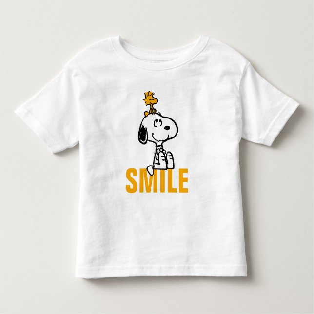 Camiseta Infantil Snoopy & Woodstock - Todos os sorrisos (Frente)