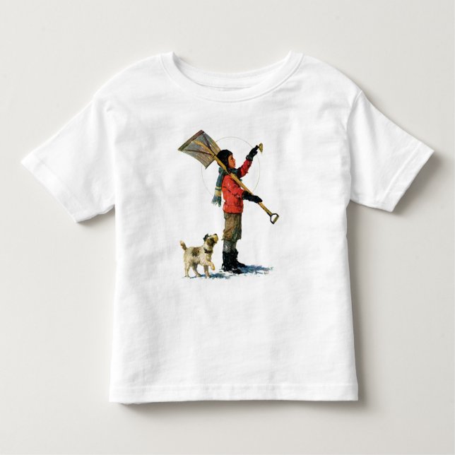 Camiseta Infantil Snow Shoveler (Frente)