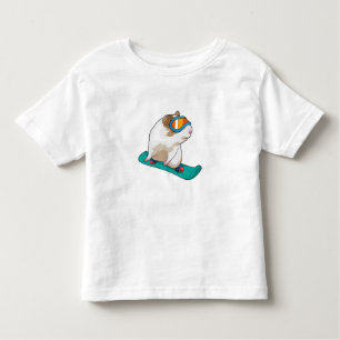 Camiseta Infantil Snowboarder guisado
