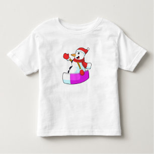 Camiseta Infantil Snowman como Snowboarder com Sonowboard.PNG