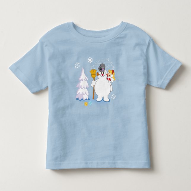 Camiseta Infantil Snowman™ congelado | Frosty & Karen Winter Diverti (Frente)