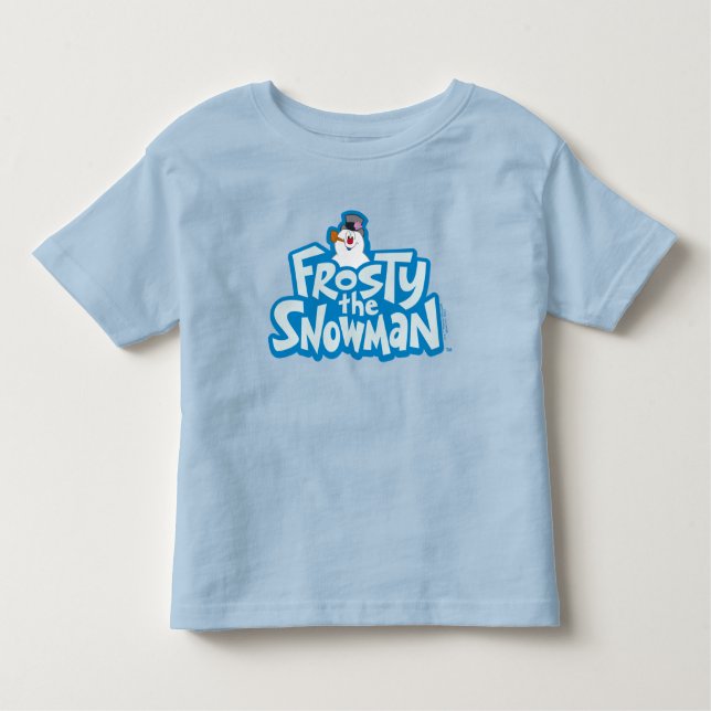 Camiseta Infantil Snowman™ congelado | Logotipo empilhado congelado (Frente)