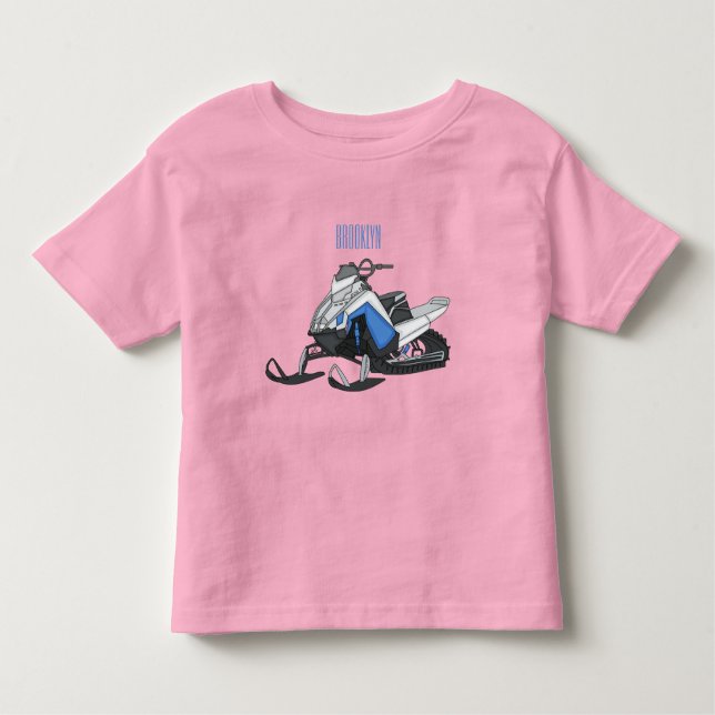 Camiseta Infantil Snowmobile cartoon illustration  (Frente)