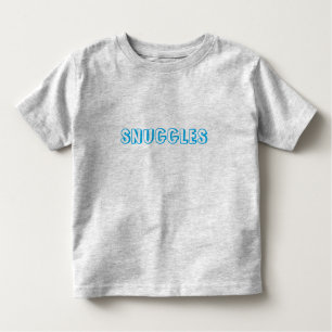 Camiseta Infantil "Snuggets" Letras azuis claras