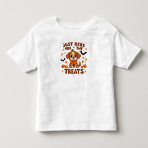 Camiseta Infantil Só Aqui Para Os Tratamentos De Halloween