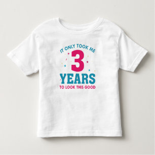 Camiseta Infantil Só Levei 3 Anos Para Ficar Bem