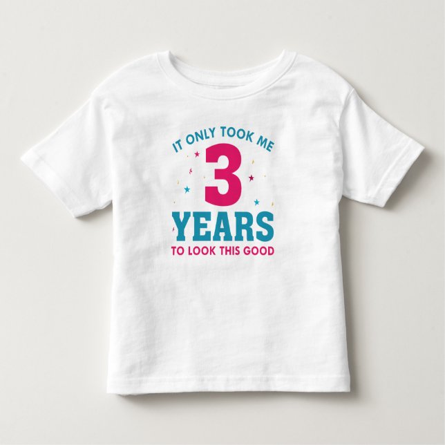 Camiseta Infantil Só Levei 3 Anos Para Ficar Bem (Frente)