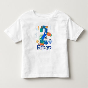 Camiseta Infantil Sob o diafragma do segundo aniversário marinho