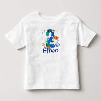 Camiseta Infantil Sob o diafragma do segundo aniversário marinho