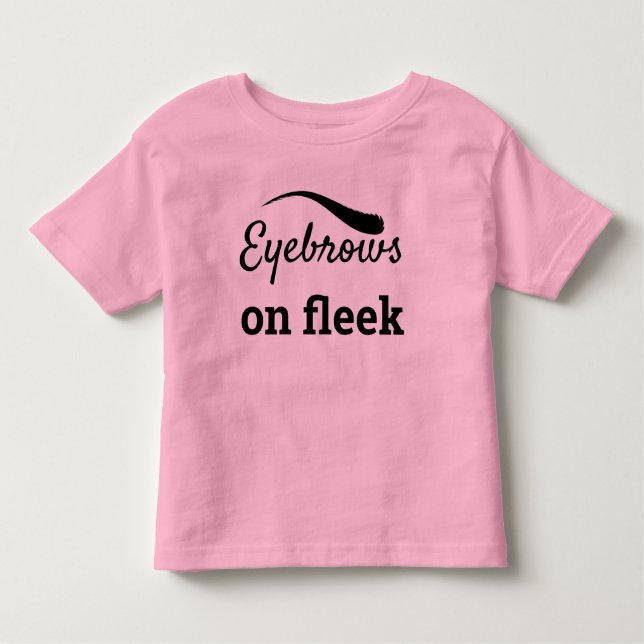 Camiseta Infantil sobrancelhas negras com estilo sem falhas de tendê (Frente)