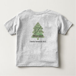 Camiseta Infantil Sobrenomes Tree 2025 Toddler T-Shirt