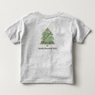 Camiseta Infantil Sobrenomes Tree 2025 Toddler T-Shirt