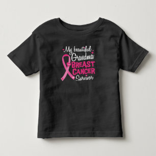 Camiseta Infantil Sobrevivente bonito do cancro da mama da avó