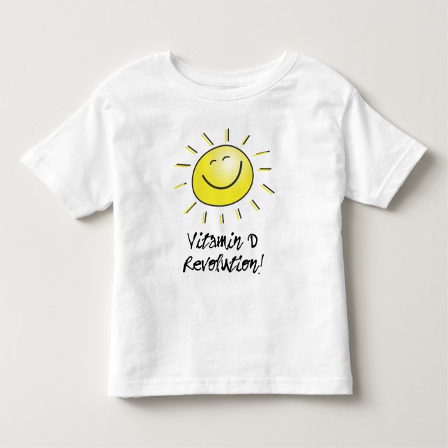 Camiseta Infantil Sol Feliz, Tanque de Revolução Vitamina D (Frente)