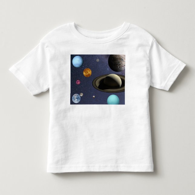 Camiseta Infantil Solar system planets (Frente)