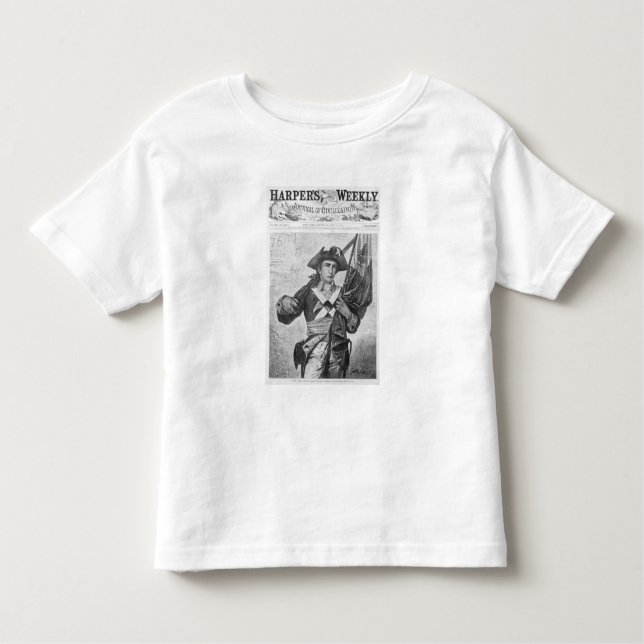 Camiseta Infantil Soldado continental que guardara uma bandeira do (Frente)