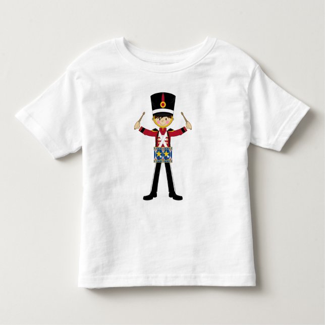 Camiseta Infantil Soldado do Nutcracker que joga o T dos cilindros (Frente)
