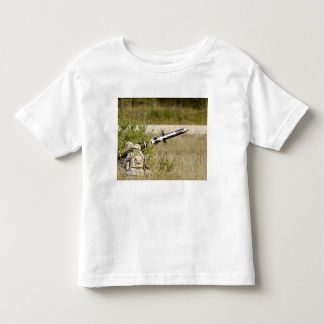 Camiseta Infantil soldados disparando um Javelin MGF-148 (Frente)