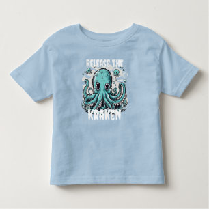 Camiseta Infantil Solte o KRAKEN! Octopus bonito