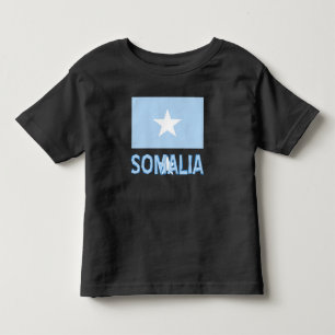 Camiseta Infantil Somalia Bandeira Somali Personalização Preta