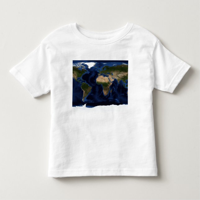 Camiseta Infantil Sombreamento topográfico e batimétrico da terra do (Frente)