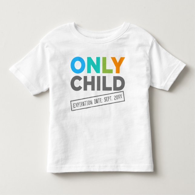 Camiseta Infantil Somente Data de Expiração Filho [Sua Data] (Frente)