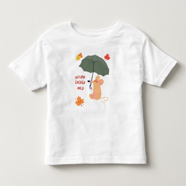 Camiseta Infantil Somente energia do outono (Frente)