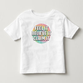 Camiseta Infantil Sonhador Pequeno – Sinta, Acredite, Reivindique
