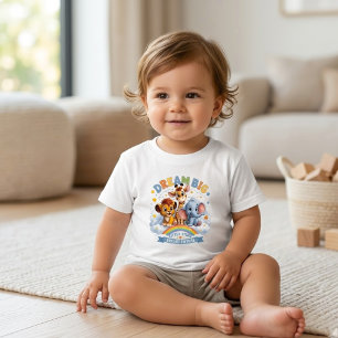 Camiseta Infantil Sonhe Grande Animais da Savana Bebê Inspirador Fof
