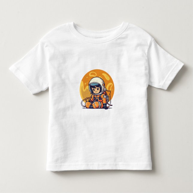 Camiseta Infantil Sonhe Grande, Pequeno Astronauta (Frente)
