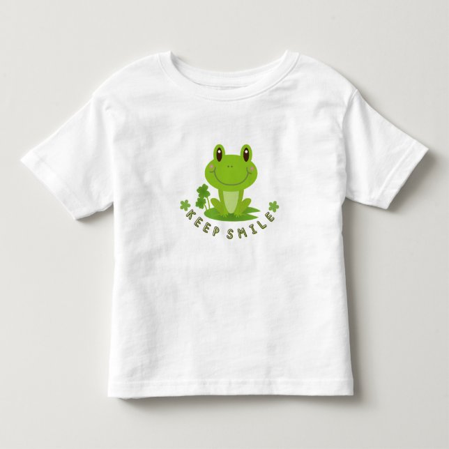Camiseta Infantil Sorrindo Rã Feliz Fofa (Frente)