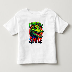 Camiseta Infantil "Sorriso crocodilo alegre - Divertido e Whimical