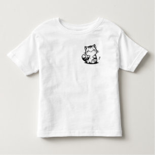 Camiseta Infantil Sorriso Gatinho Delight Toddler Fine Jersey T-Shir
