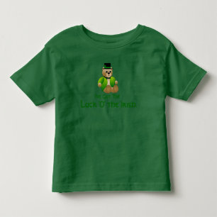 Camiseta Infantil Sorte "O" o t-shirt irlandês da criança do urso 
