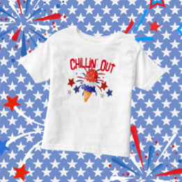 Camiseta Infantil Sorvete Chillin' Out 4 de julho