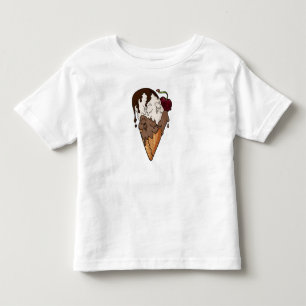 Camiseta Infantil Sorvete Clássico de Caveira Doce Mortal