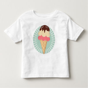 Camiseta Infantil Sorvete Cone - Chocolate Bonito Vanilla Verde
