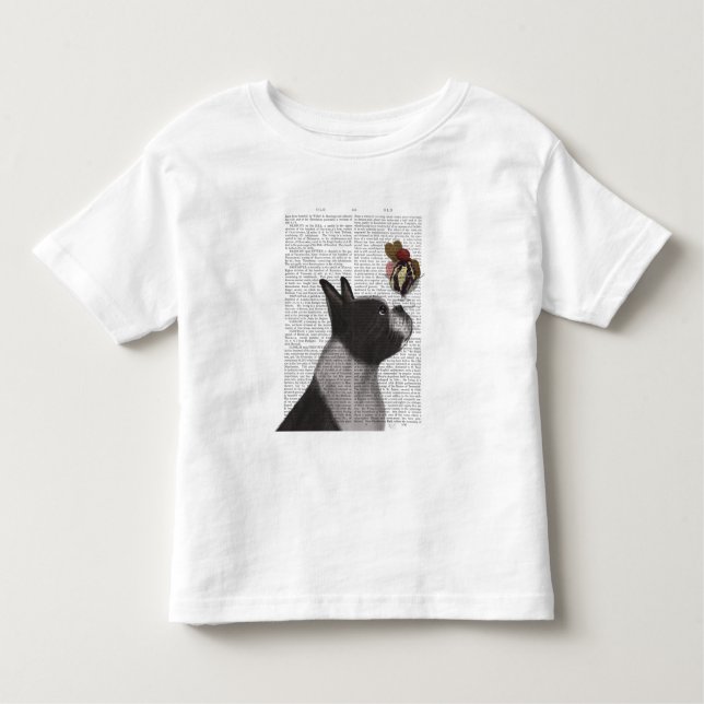 Camiseta Infantil Sorvete de Boston Terrier (Frente)