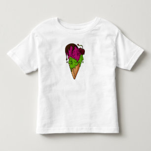 Camiseta Infantil Sorvete de crânio de Berry Doce