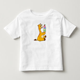 Camiseta Infantil Sorvete Giraffe Waffle